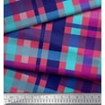 thumbnail image 3 of Soimoi Poly Georgette Fabric Check Check Printed Craft Fabric by the Yard 52 Inch Wide, 3 of 3