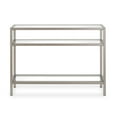 thumbnail image 3 of Evelyn&Zoe 42" Satin Nickel Metal/Glass Console Table, 3 of 11