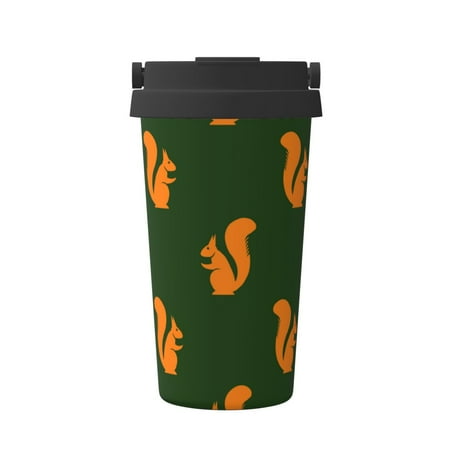 

Junzan Bold Squirrel Silhouettes for Stainless Steel Vacuum Insulated Tumbler - Reusable Insulated Cold Brew Iced Coffee Cup Thermos -Gifts for Women Men Him Her