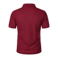 thumbnail image 5 of Qwertyu Men's Polo Shirts Cotton Short Sleeve Collared Golf Shirts Casual Fashion Basic Tee Shirts Wine L, 5 of 7