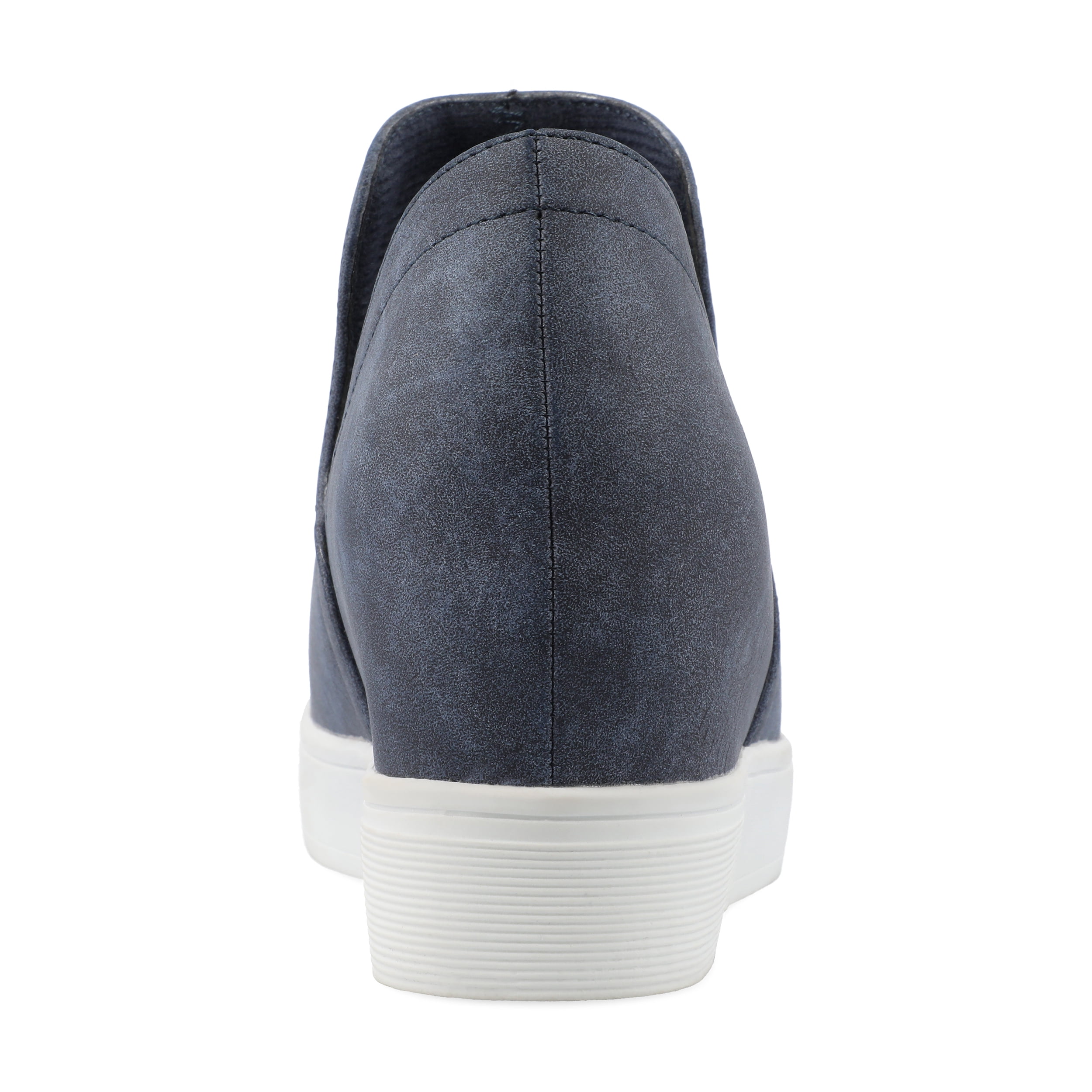 Journee Womens Cardi Round Toe Slip On Wedge Sneakers, Widths Available
