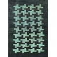 thumbnail image 1 of Ahgly Company Indoor Rectangle Abstract Light Blue Modern Area Rugs, 4' x 6', 1 of 4