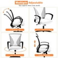 thumbnail image 6 of YRLLENSDAN Mesh Executive Office Chair with Armrest, Ergonomic Desk Chairs with Wheels, Adjustable Comfy Lumbar Support Swivel Chair, Pink, 6 of 7
