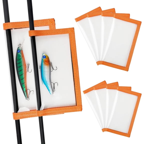 Fishing Lure Wraps 5/10 Packs Durable Clear PVC Fishing Lure Covers Keeps Fishing Safe Easily See Lures Fishing Hook Covers Bait Storage Keeps Children, Pets and Fishermen Safe from Sharp Hook