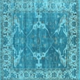 thumbnail image 1 of Ahgly Company Indoor Square Oriental Light Blue Industrial Area Rugs, 3' Square, 1 of 4