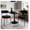 Black02/Black, variant on 24" Round Kitchen Table Set for 2, Small Dining Table with Chairs, Upholstered Seats, Compact Space Saving Table & Chair Set for Apartment, Breakfast Nook, Black/White