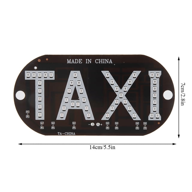 Luz LED de taxi, DC 12 V, se?al de iluminación de taxi para decoración de parabrisas de cabina indicadora de lámpara LED para parabrisas Unbranded QC16687