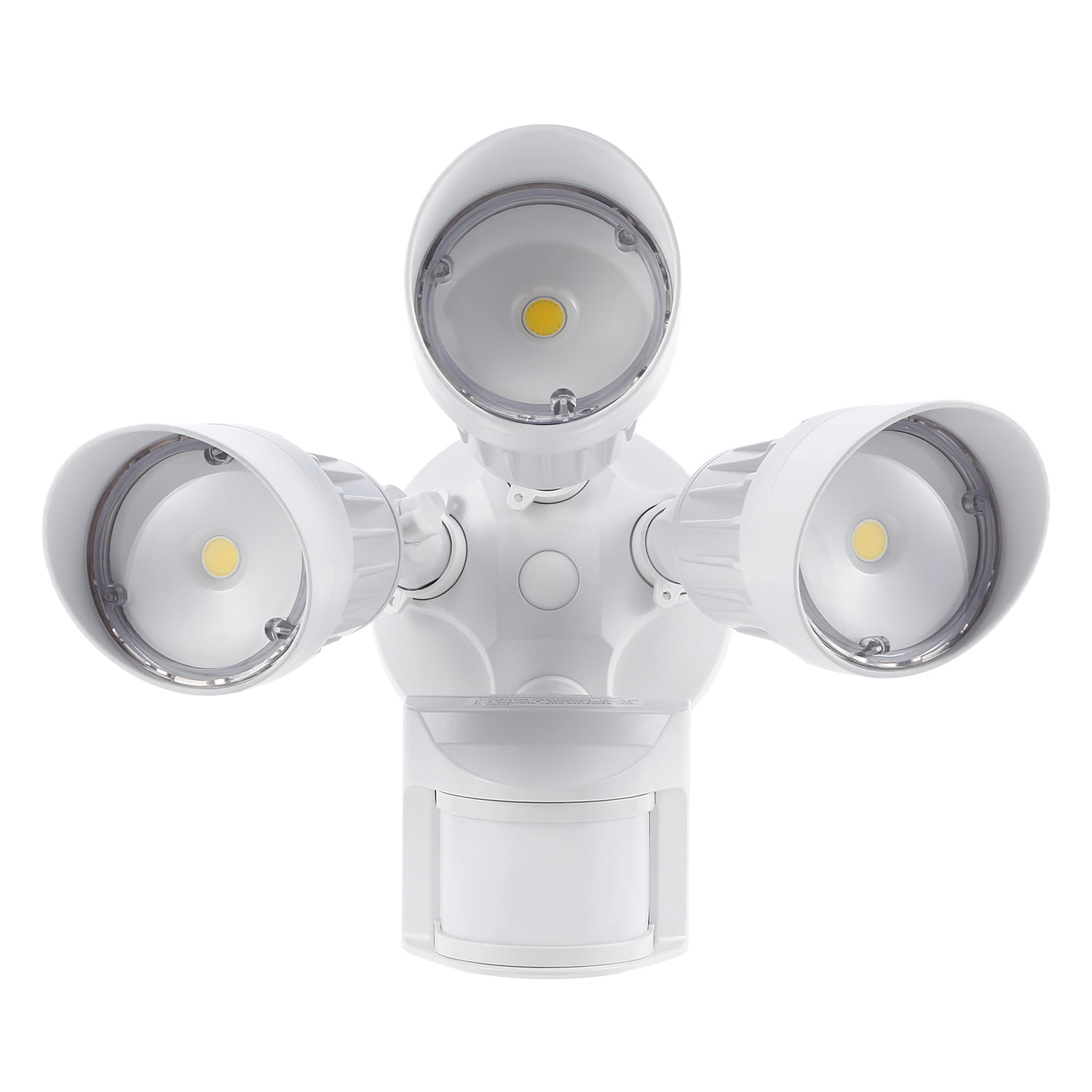 LEONLITE 30W 3-Head LED Security Lights, Outdoor Motion Sensor Security
