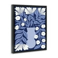thumbnail image 4 of Stupell Industries Funky Blue Flower Vase Plants & Flowers Painting Black Floater Framed Canvas Art Print Wall Art, 17 x 21, 4 of 10