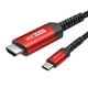 thumbnail image 1 of Cable USB C a HDMI JSAUX de 5 m (4K @60Hz) para iPhone, Galaxy -Red, 1 of 7
