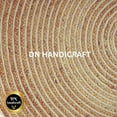 thumbnail image 2 of DN HANDICRAFT Boho Rug Brown Handmade Reversible Eco-Friendly Carpet Versatile Circular Floor Jute, Cotton Area Rug (6x6 Sq Feet), 2 of 5
