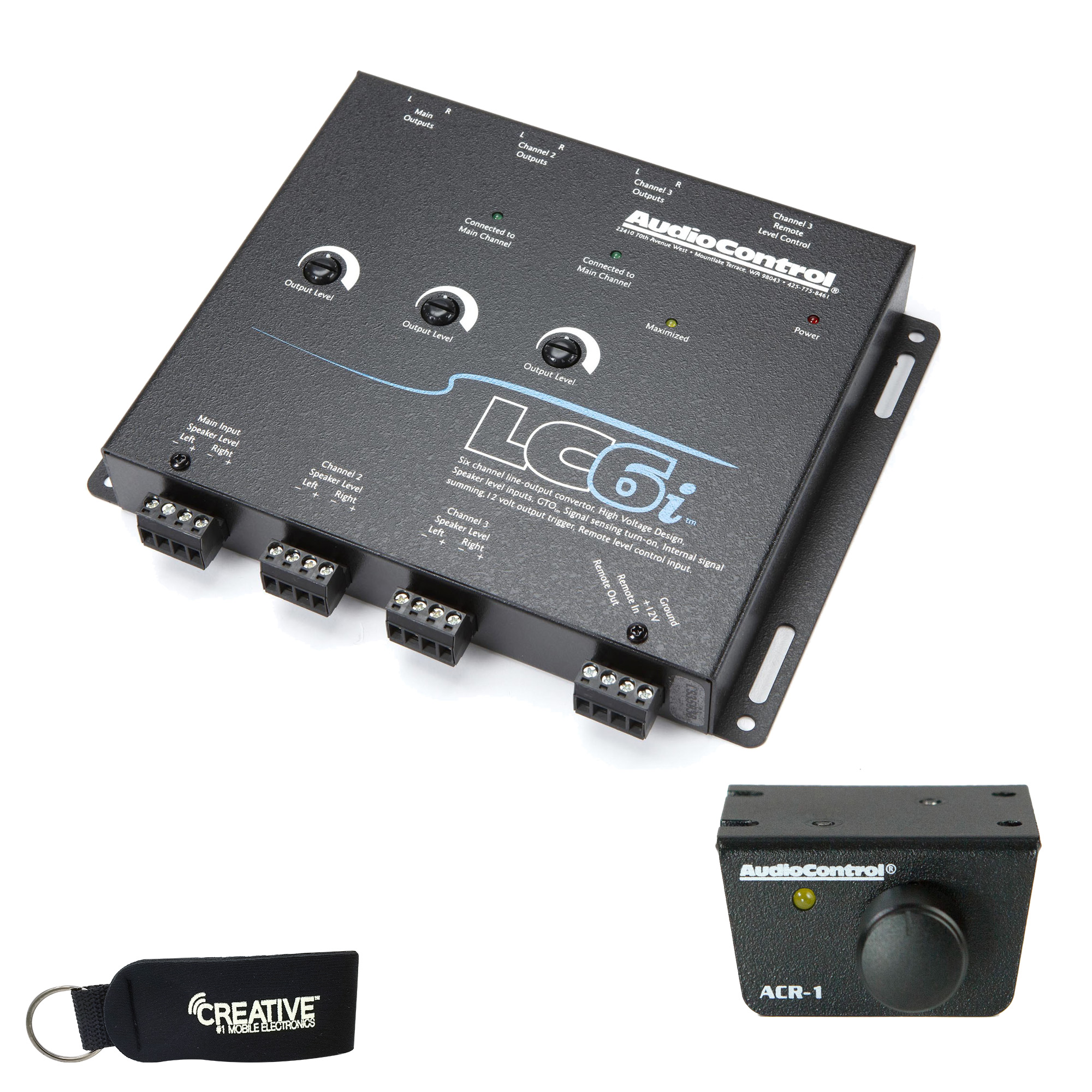 AudioControl LC6i 6 Channel Line Out Converter & ACR1 Dash Remote