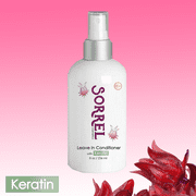 Leave-In Conditioner with Keratin and Sorrel, Conditioning Spray for Dry, Damaged Hair, 8oz