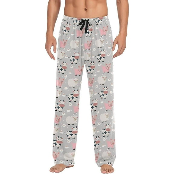 GZHJMY Pig Pajama Pants for Men, Lounge Pants Lightweight Men Pajama Bottoms with Drawstring Pockets, Christmas New Year Birthday Gifts, Medium