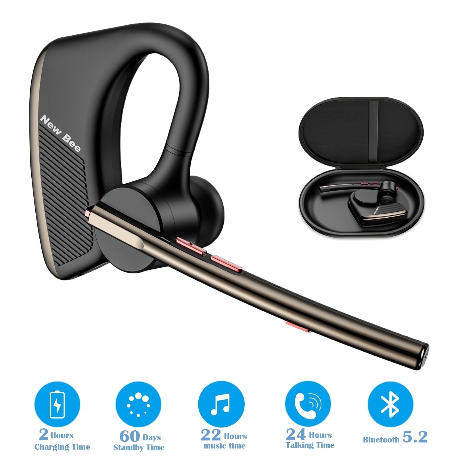 Poly Plantronics Voyager Legend Single-Ear Bluetooth Headset with