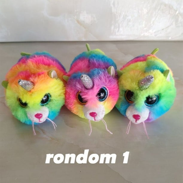 Ty Beanie-muñeco de peluche de unicornio para niños, bonito Animal de ojos grandes con cuerno, adornos de juguete, juguetes curativos, regalo de cumpleaños, 15cm Fivean unisex