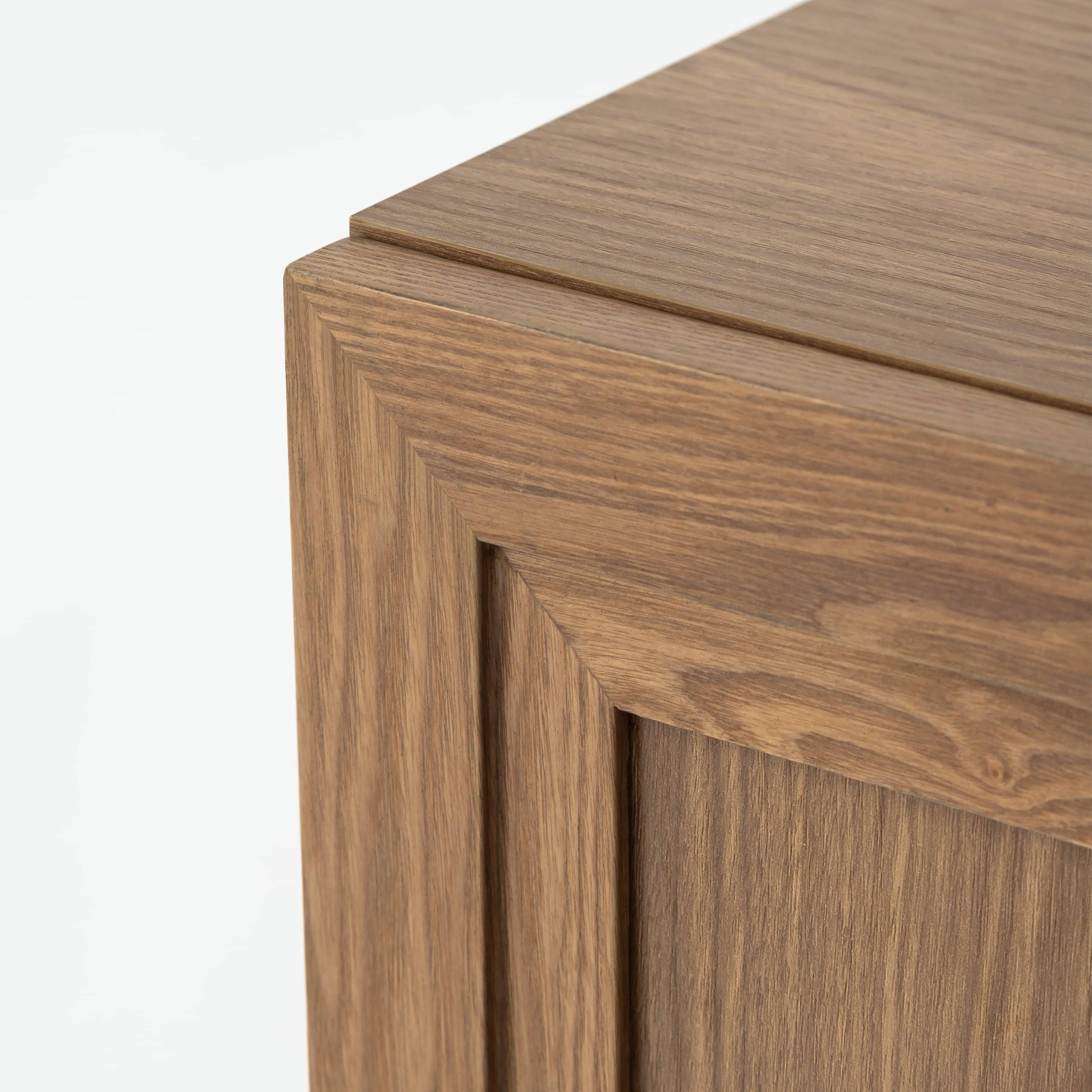 MAYEERTY 31"x31"x16" Storage Cabinet Wood Accent Cabinet for Living Room,Natural Wood