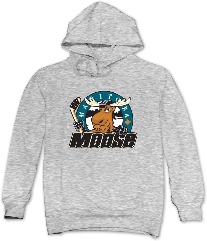JUST Men's John Albert Comic Logo Manitoba Moose Hoodie