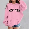 thumbnail image 2 of LIUJUNSHOP Kids Girls Oversized Hoodies Pullover Sweatshirts and School Days Comfortable Casual Outerwear for Everyday Pink 5-6 Years, 2 of 4