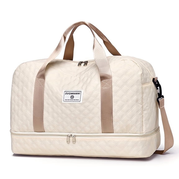 Large Capacity Travel Duffle Bag, Lightweight Weekender Overnight Bag, With Shoe Compartment and Adjustable Shoulder Strap , Weekender Overnight Bag, For Business Yoga Swimming Camping Short Trips