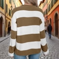 thumbnail image 7 of Timegard Sweaters for Women Drop Shoulder Long Sleeve Loose Knit Tops Loose Striped Sweaters Fashion, 7 of 7