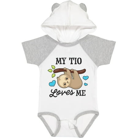 

Inktastic My Tio Loves Me with Sloth and Hearts Gift Baby Boy or Baby Girl Bodysuit