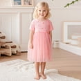 thumbnail image 2 of WUANDIXFA Tulle Dress for Girls Birthday Outfit Party Dresses Toddler Short Sleeve Causal Summer Tutu Skirts for 1-8 Years (Pink, 3 Years), 2 of 8