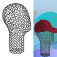 thumbnail image 2 of Soporte de peluca de metal, estante para exhibición de sombreros para sombrero de béisbol de mesa, peluquería Hombres Negro Yuyangstore Expositor de sombreros con soporte para pelucas, 2 of 8