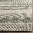 thumbnail image 4 of SAFAVIEH Natura Carly Geometric Braided Wool Area Rug, Grey/Ivory, 8' x 8' Square, 4 of 10