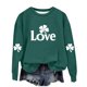 thumbnail image 5 of Blusas y camisas de manga larga con cuello redondo para niños Estampado del Día de San Patricio Estampados de manga larga Casual Suelto Forro polar para mayor calidez Sudadera con capucha de manga lar, 5 of 5