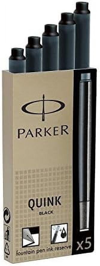 1950324 Parker Quink Ink Rollerball Ink Pen Refill, Medium, Blue, Pack of 6