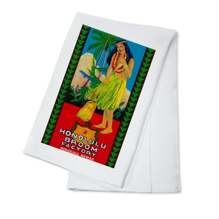 Handled Trowel - Honolulu Broom Handle Label (100% Cotton Kitchen Towel)