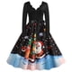thumbnail image 2 of Vestido de Navidad Mujer Vintage Otoño Invierno Manga Larga Navidad V-Cuello 1950S Ama de Casa Fiesta de Noche Vestido de Fiesta Odeerbi  ODB121266, 2 of 8