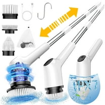 Electric Spin Scrubber for Cleaning Bathroom, Shower Scrubber Cordless Cleaning Brush with IPX7 Waterproof & 2 Speed, 3 Brush Heads, Bathroom Cleaning Supplies for Shower Tub Kitchen Tile Toilet