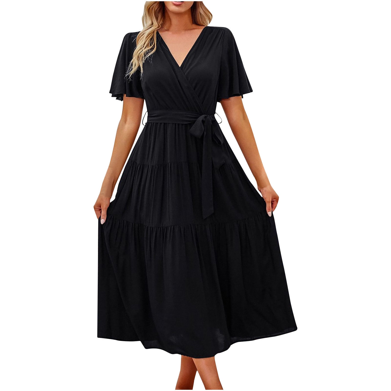 ONLY ONLSMOOTH V NECK DRESS - Cocktail dress / Party dress - black