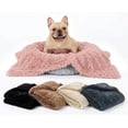 thumbnail image 6 of Pet Blankets Waterproof Fluffy Fleece Blanket Cat Dog Blankets Liquid Pee Proof Throw Blanket Reversible Furniture Protector Cover Washable for Couches Beds Sofa 57"x40" Pink, 6 of 8