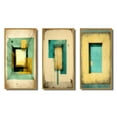thumbnail image 2 of Designart "Faded Retro Illustrations - Intimate Impressions I" Modern Geometric Framed Wall Art Set Of 3 - Beige Abstract Geometric Frame Gallery Set For Office Decor, 2 of 6