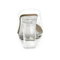 thumbnail image 2 of BLISSFUL STEP Women's Sandals Block Heels Clear Platform Slides Sandals, 2 of 7