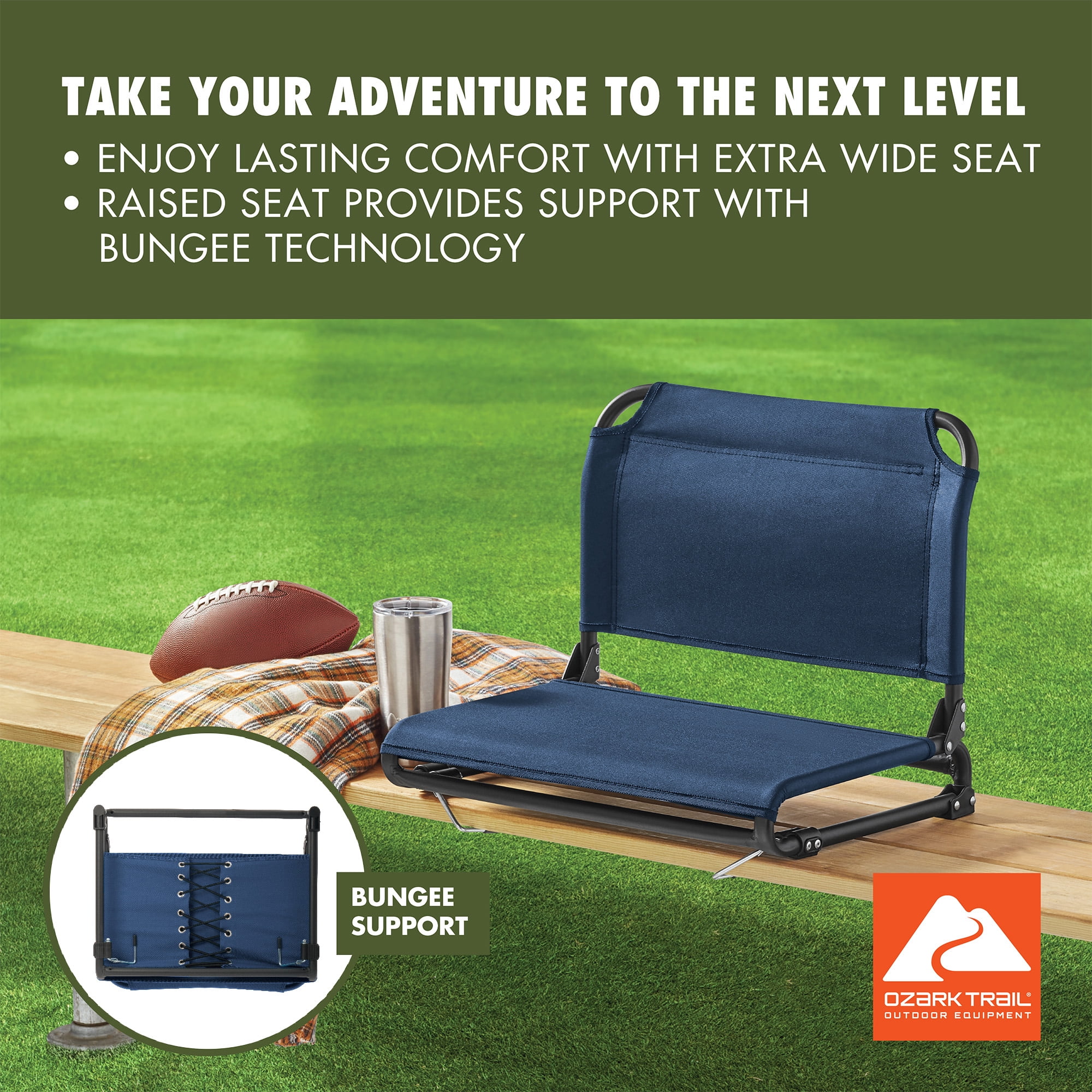 Ozark Trail Stadium Seat Blue Cove