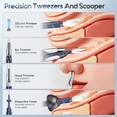 thumbnail image 2 of VIIWII Ear Wax Removal Kit –  Professional 4K HD Camera Ear Cleaner Tool with Tweezer & 6 LED Lights, Compatible with iPhone & Android Smartphones, 2 of 7