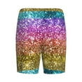 thumbnail image 4 of Yiaed Glitter Rainbow for Men's Soft Sleep Pajama Short Lounging Pajama Shorts-Large, 4 of 8