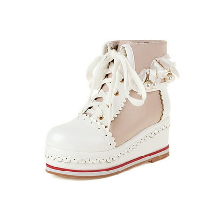 

Sentuca Women s Fashion Autumn And Winter Sweet All-Match Cute Boots Platform Shoes Short Boots