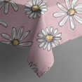thumbnail image 5 of Pink Daisy Flower Yellow Centers Pattern Square Tablecloth,Waterproof Square Table Cover,Wipeable Spillproof Washable Table Cover for Home Kitchen Party Decor 60"x60"(152x152cm), 5 of 6
