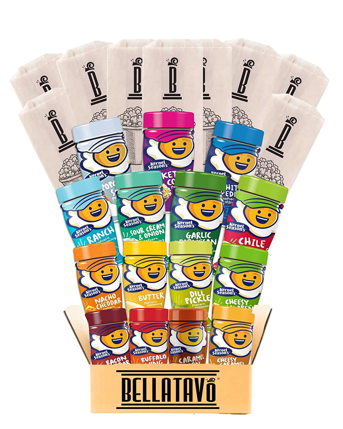 Ultimate Popcorn Seasoning Variety Pack Bundle. Includes Fifteen Kernel