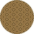thumbnail image 1 of Ahgly Company Machine Washable Indoor Round Transitional Dark Bronze Brown Area Rugs, 4' Round, 1 of 7