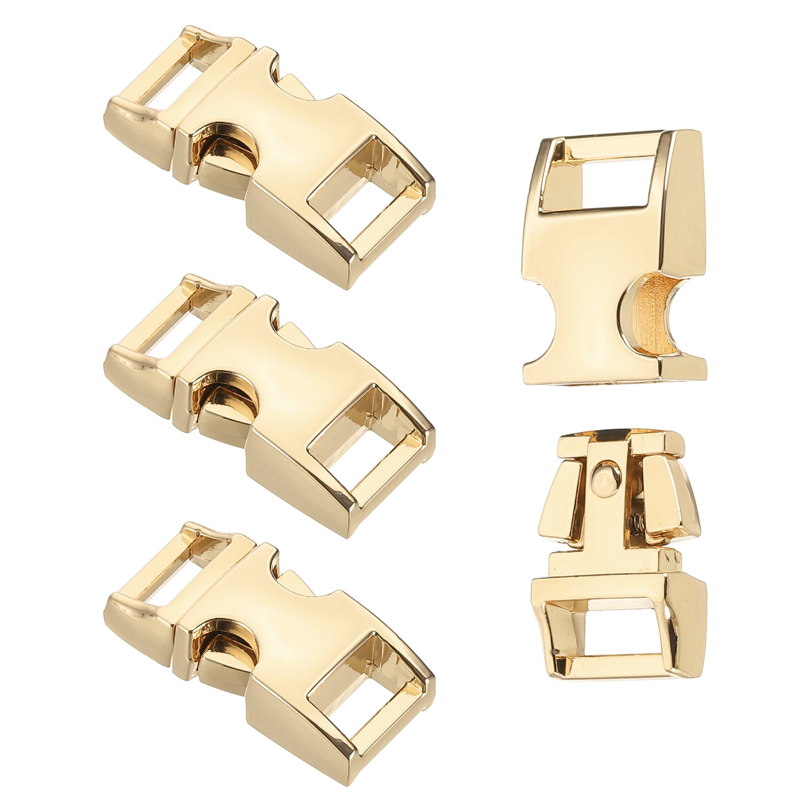 Uxcell Quick Side Release Buckle Metal Replacement Clips for Backpack Straps and Dog Collars Gold 0.4 Inch