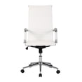thumbnail image 3 of Belleze Modern High-Back Ribbed Upholstered Conference Office Chair, White, 3 of 7