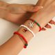 thumbnail image 1 of Pulsera de cuentas coloridas de Feliz Navidad para mujer, sombrero de alce de Papá Noel, brazaletes colgantes de campana de copo de nieve, joyería para festivales de Año Nuevo, 1 of 4
