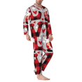 thumbnail image 2 of Fotbe Buffalo Plaid Love And Gnome Pijama de Hombre con Estampado de Manga Larga, Conjunto de 2 Piezas, Ropa de Dormir Suave y Cómoda con Bolsillos-Small, 2 of 7