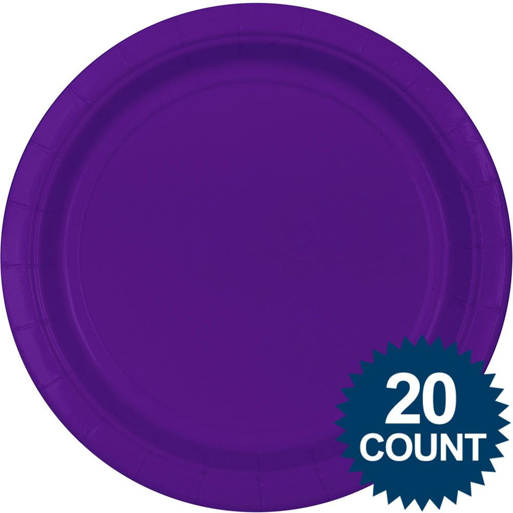 Purple 10" Paper Dinner Plates (20 Pack) Party Supplies